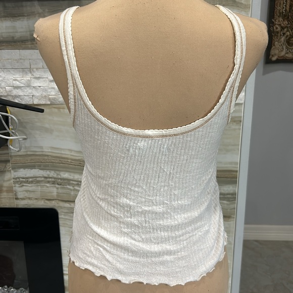 Abercrombie‎ & Fitch Off-White Henley Tank. Size XS (175) - Picture 5 of 9